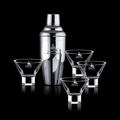 5 Piece Martini Set w/ Connoisseur Shaker & 4 Palmer Martini Glasses